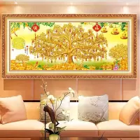 自粘墙贴画3d高清装饰画客厅沙发电视背景壁画仿真假框家和万事兴