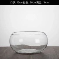 透明玻璃花瓶 绿萝水培花瓶 简约花瓶 圆形水培鱼缸 金鱼缸