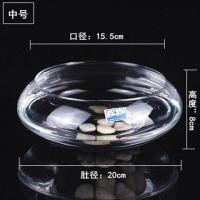 水仙花盆圆形透明水培玻璃花瓶铜钱草碗莲花盆鱼缸玻璃金鱼缸