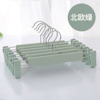 20送5黑磨砂塑料裤架裤夹子家用防滑晾衣架裙夹内衣服装店