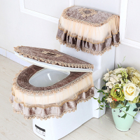 四季马桶垫坐垫金丝绒蕾丝布艺马桶垫三件套坐便套垫拉链式夏季款