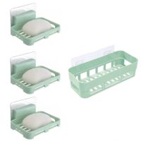 卫生间厨房置物架肥皂盒吸盘壁挂式家用香皂架免打孔浴室沥水