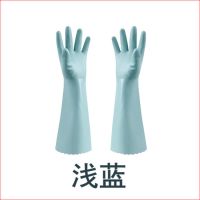 加长加厚pu一体绒家务手套洗碗洗衣服劳保手套防水耐磨加绒手套冬