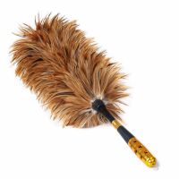 真鸡毛掸子尘家用车用扫灰伸缩不掉毛清洁禅子鸡毛扫