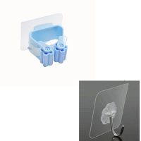 免打孔挂拖把架 卫生间拖把挂钩浴室粘钩扫把挂架卡座拖把夹挂钩