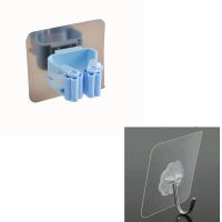 免打孔挂拖把架 卫生间拖把挂钩浴室粘钩扫把挂架卡座拖把夹挂钩