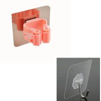 免打孔挂拖把架 卫生间拖把挂钩浴室粘钩扫把挂架卡座拖把夹挂钩