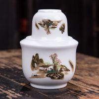 陶瓷温酒壶烫酒壶半斤酒壶家用二两黄酒白酒杯中式温酒器陶瓷酒具