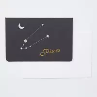 日系烫金十二星座贺卡卡片生日情侣信封信纸套装情书七夕节小礼物
