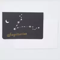 日系烫金十二星座贺卡卡片生日情侣信封信纸套装情书七夕节小礼物