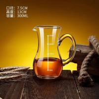 白酒分酒器红酒洋酒饭店家用量酒器水晶玻璃带刻度小号分酒壶扎壶