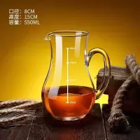 白酒分酒器红酒洋酒饭店家用量酒器水晶玻璃带刻度小号分酒壶扎壶