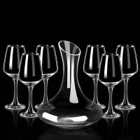 无铅醒酒器 水晶玻璃带把醒酒器 红酒分酒器红酒壶红酒瓶家用欧式