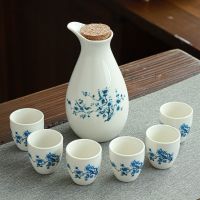 9件套仿古分酒壶醒酒具陶瓷酒杯套装白酒杯小酒壶家用烈酒杯清酒.