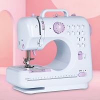 505a电动缝纫机家用迷你小型多功能全自动锁边机吃厚裁缝衣机