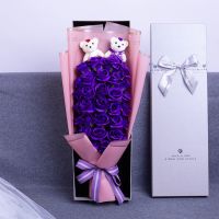 大款99朵香皂玫瑰花束礼盒情人节七夕节送女友创意订婚生日礼物