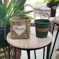 草编藤编花盆创意手工编织欧式插花绿萝多肉柳编壁挂编织花篮手提