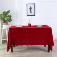 红色会议桌桌布办公桌绒布桌布简约会议室台布平铺桌布加厚金丝绒