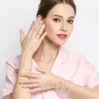 美容院橡胶推油乳胶手套透明加厚按摩身体用的一次性乳胶手套