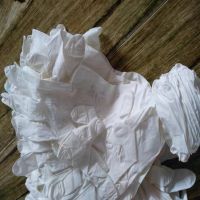 b级9寸一次性白丁腈蓝丁手套防油耐酸碱修理农场田园用耐磨手套