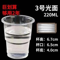 一次性杯子塑料杯子透明家用加厚水杯试饮航空杯口杯茶杯整箱