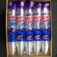 一次性杯子加厚水杯塑料杯塑胶杯塑杯航空杯整箱