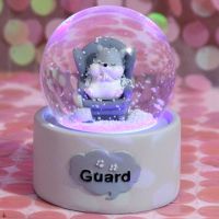 迷你龙猫水晶球发光摆件音乐盒圣诞礼品教师节生日礼物送女生闺蜜