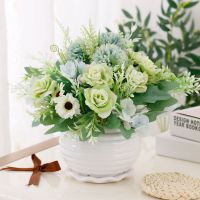 假花艺装饰绢花干花套装摆设摆设仿真花束假花套装 客厅饰品摆件