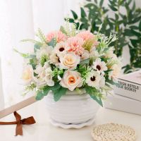 假花艺装饰绢花干花套装摆设摆设仿真花束假花套装 客厅饰品摆件