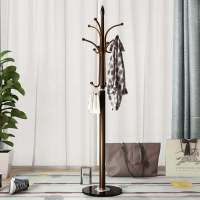 欧式衣帽架落地简约现代门厅卧室铁艺立式大衣架大理石挂包架