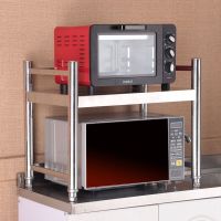 不锈钢货架厨房台面单层置物架调料微波炉烤箱厨房用品收纳架一层