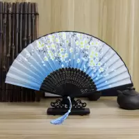 中国风汉服扇子折扇女式霸王别姬樱花古风古典舞蹈学生夏季小折叠