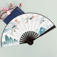 古风折扇男女学生仙气复古彼岸花插画霸气汉服舞蹈配饰道具扇