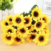 仿真花向日葵花束假花绢花塑料花单支太阳花装饰花客厅仿真小摆件