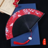 舞蹈折扇扇子中国风古风女式古装汉服小扇夏季随身便携可爱儿童扇