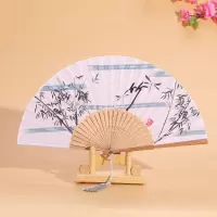 扇子折扇中国风女式学生古风苏夏季随身携带古装古代汉服小竹扇