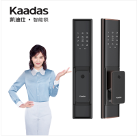 凯迪仕智能锁K100-W星空黑 全自动指纹锁家用防盗门锁 磁卡锁电子锁密码锁
