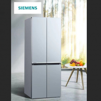 西门子(SIEMENS)481升十字对开门冰箱 家用大容量 混冷无霜 玻璃面板 (晨雾灰) KM49ES43TI