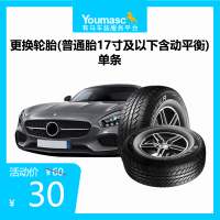 有马车装 更换轮胎(单条轮胎 普通胎17寸以下含动平衡)