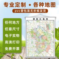 2020年新版北京市朝阳区地图挂图贴图定制地图卫星版交通行政