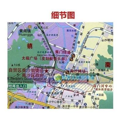 南沙城区南沙广东省区地图交通地图区年图旅游广州市新版南沙2020