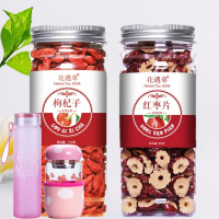 宁夏大颗粒枸杞免洗枸杞子贡果级新疆红枣干无核红枣片泡水苟杞子