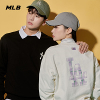 MLB 男女格纹运动卫衣2022年春季新款宽松休闲圆领套头衫