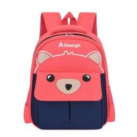 么么熊幼儿园书包3-5-7岁宝宝小书包幼儿园男童女孩可爱双肩背包 西瓜红