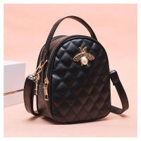 软皮菱格小包包2021新款韩版时尚百搭小圆包夏季上新单肩斜挎女包 7110小蜜蜂收藏优先发货