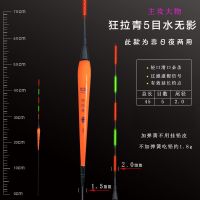 日夜两用跑铅漂电子漂大物鱼漂无铅自立青鱼漂醒目纳米跑铅夜光漂 45公分狂拉青5目水无影