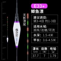 民间艺人超亮夜光漂无影高灵敏鱼漂夜钓醒目冷光尾电子漂鲫鱼浮漂 E33-吃铅1.79g[小型鲫鱼] 2支漂+2颗电池[推荐