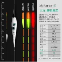 超醒目咬钩变色鱼漂高灵敏两目加粗电子浮漂日夜两用漂新款夜光漂 AJ03-1号(吃铅2.0克) (不变色款)1支