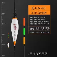 三支装日夜两用电子漂夜光漂高灵敏纳米鱼漂醒目鲫鱼浮漂综合钓具 N-83 浅水 日夜两用 一支配一个电池