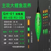 福翼大物夜光漂日夜两用鱼漂加粗醒目电子漂超亮巨物漂青鲢鳙浮漂 GH01-主攻大鲤鱼混养 1号一支(收藏加购,送5颗电池)